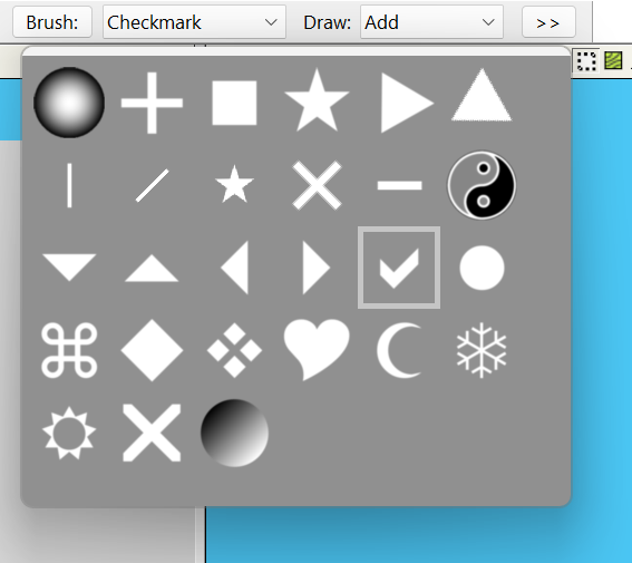 Custom brush palette