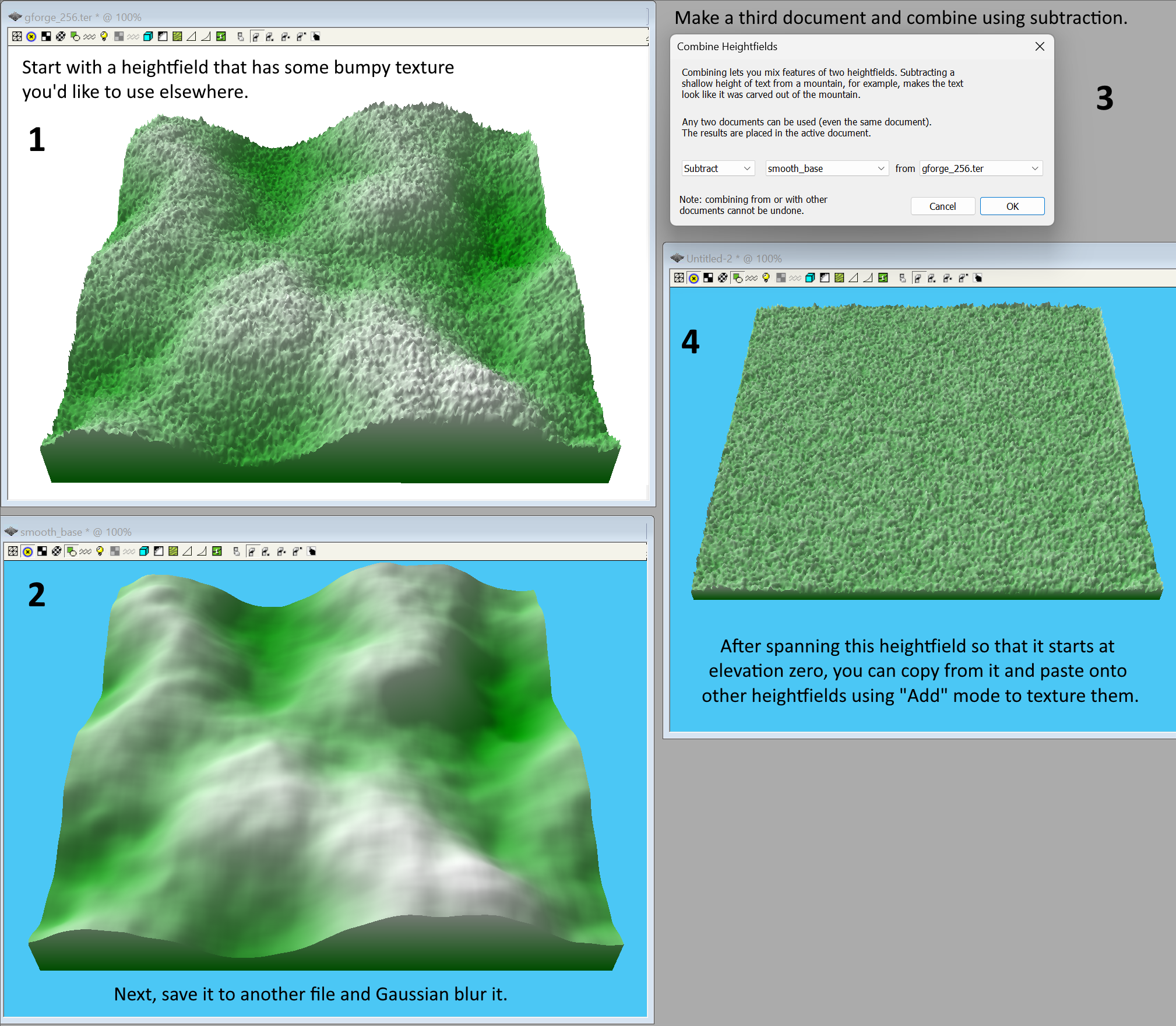 Tutorial on extracting elevation texture