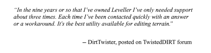 Leveller testimonial by DirtTwister, motocross game track maker