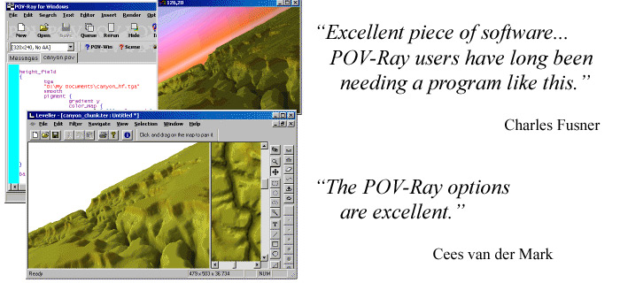 Leveller testimonial by Charles Fusner and Cees van der Mark, POV-Ray artists