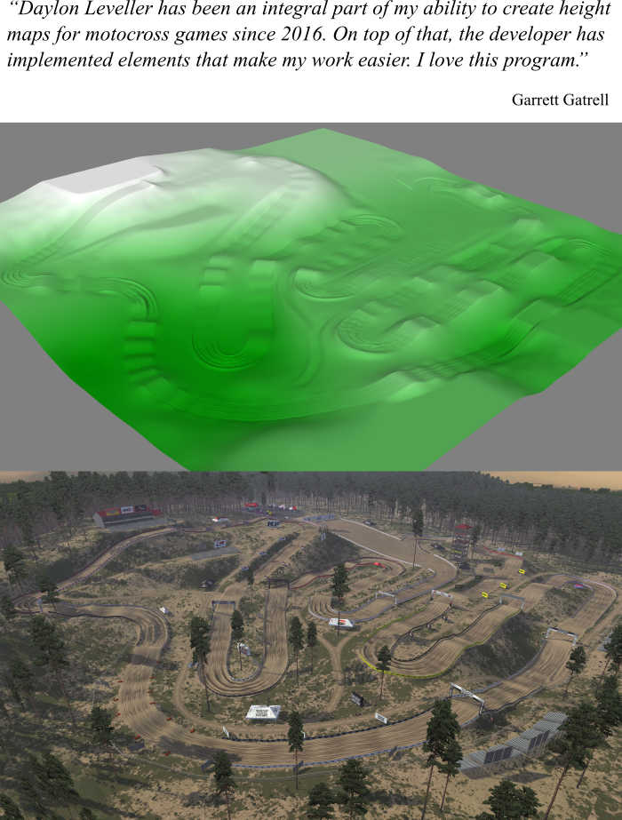 Testimonial by Garrett Gatrell, motocross game track maker